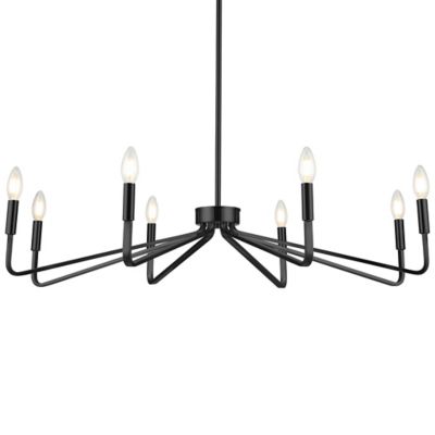 Dainolite Clayton Chandelier - Color: Black - Size: Medium - CLN-388C-MB