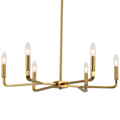 Dainolite Colette Chandelier - Color: Brass - Size: Small - CLT-246-AGB