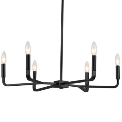 Dainolite Colette Chandelier - Color: Black - Size: Small - CLT-246-MB