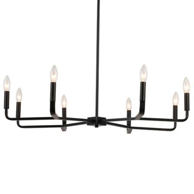 Dainolite Colette Chandelier - Color: Black - Size: Medium - CLT-328-MB