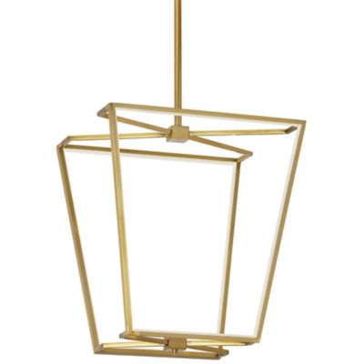 Dainolite Curant LED Chandelier - Color: Brass - Size: Small - CUR-1848C-AG