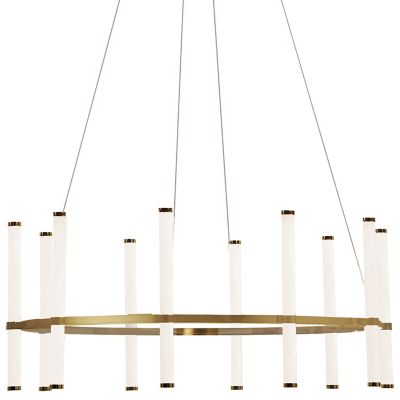 Dainolite Corvette LED Chandelier in Brass, Size: Medium