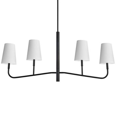 Eleanor Multi-Light Linear Chandelier - Color: Black - Size: 4 light - Dainolite ELN-534HC-MB-790