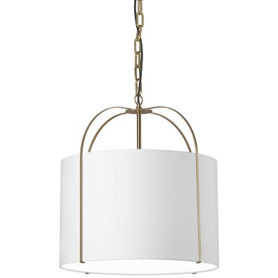 Dainolite Quincy Pendant Light - Color: White - Size: Small - QCY-181P-BK-W