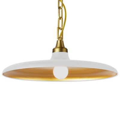 Dainolite Quentin Pendant Light - Color: White - Size: 1 light - QTN-181P-M