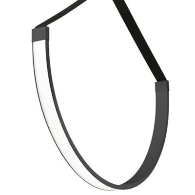 Dainolite Regan LED Pendant Light - Color: Black - Size: Medium - REG-401LE