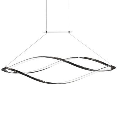 Dainolite Selene LED Linear Chandelier Light - Color: Silver - Size: Large 