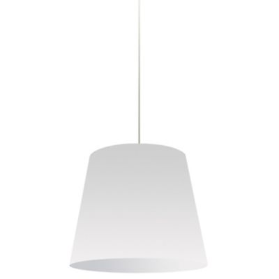 Dainolite Oversized Tapered Drum Pendant Light in White, Size: 14"