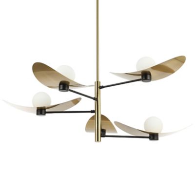 Dainolite Christobel Chandelier in Brass, Size: 5 light