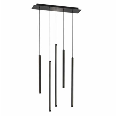 DALS Lighting LED Cluster Pendant Light - Color: Black - Size: 5 light - PD