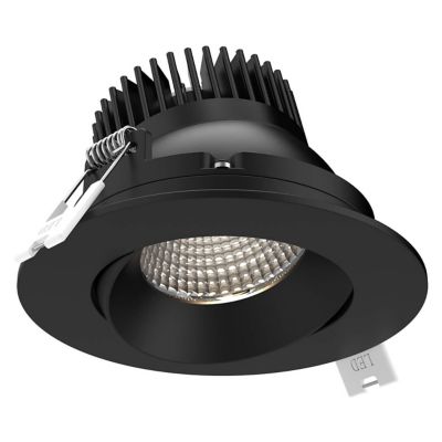 DALS Lighting Revolve Regressed Gimbal LED Recessed Light - Color: Black -