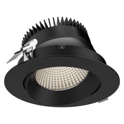 DALS Lighting Revolve Regressed Gimbal LED Recessed Light - Color: Black -