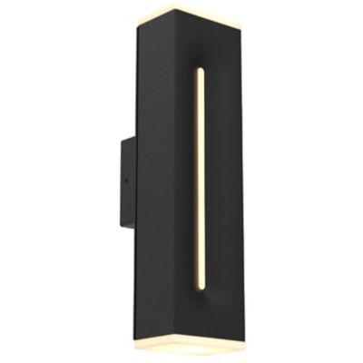 DALS Lighting Profile CCT Dual Light Outdoor LED Wall Sconce - Color: Black