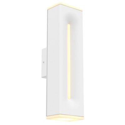 DALS Lighting Profile CCT Dual Light Outdoor LED Wall Sconce - Color: White