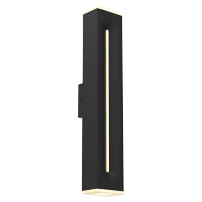 DALS Lighting Profile CCT Dual Light Outdoor LED Wall Sconce - Color: Black