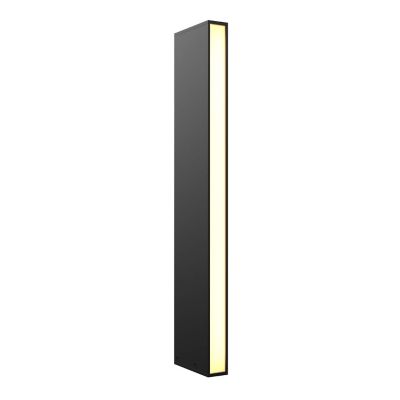 DALS Lighting Column Outdoor LED Bollard Light - Color: Black - Size: Mediu