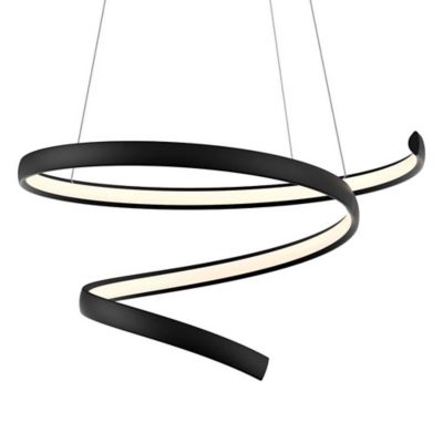 DALS Lighting Helix LED Pendant Light - Color: Black - Size: Small - SPR20-