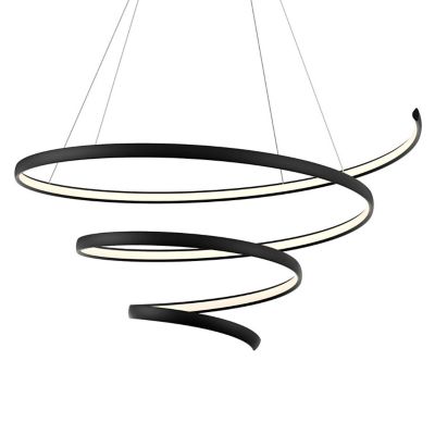 DALS Lighting Helix LED Pendant Light - Color: Black - Size: Large - SPR34-