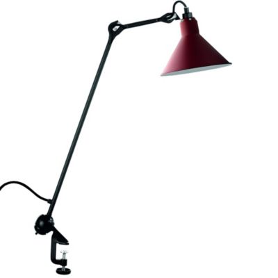 DCW Editions Lampe Gras N°201 Clamp Table Lamp - Color: Red - Size: 1 ligh