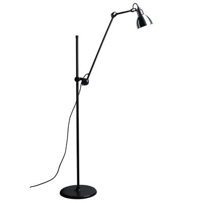 DCW Editions Lampe Gras N°215 Floor Lamp - Color: Silver - Size: 1 light -