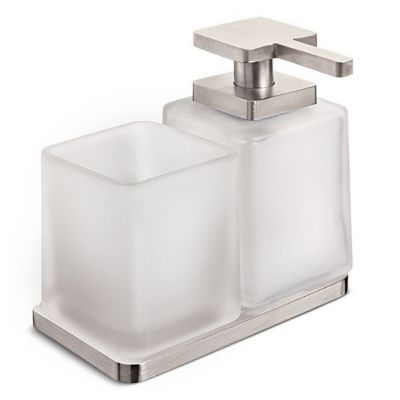 Harmoni Double Holder with Soap Dispenser and Tumbler