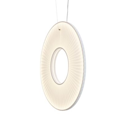 10 HEURES 10 Iris Vertical LED Pendant Light - Color: White - Size: Small -