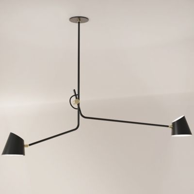 Darmes Hartau Double Pendant Light - Color: Black - Size: 24 - HADOBLBR