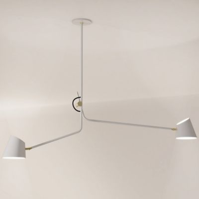 dArmes Hartau Double Pendant Light - Color: White - Size: 24 - HADOWHBR