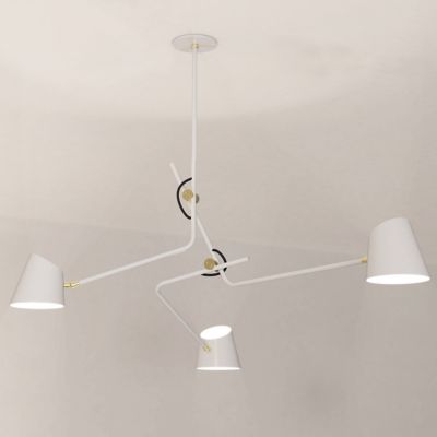 dArmes Hartau Triple Pendant Light - Color: Brass - Size: 25 - HATRWHBR