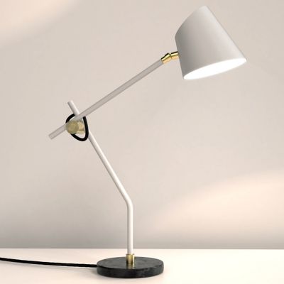 dArmes Hartau Table Lamp - Color: White - Size: 1 light - HATAWHBR1