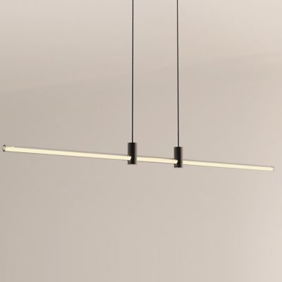 d'Armes RA Line LED Linear Chandelier Light - Color: Clear - Size: 71" - RALICCTCLD301
