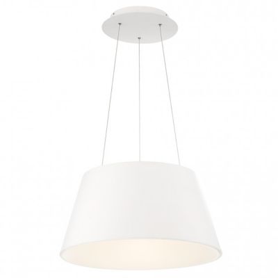 dweLED Vida LED Drum Pendant Light - Size: 18 - PD-72718-WT