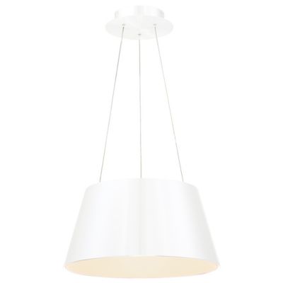 dweLED Vida LED Drum Pendant Light - Size: 24 - PD-72724-WT