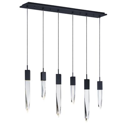 Huxe Colombo LED Linear Chandelier - Color: Clear - Size: 6 light