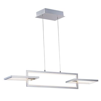 Huxe Bartolo Large LED Linear Chandelier - Color: White - Size: 3 light