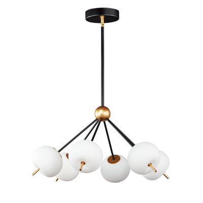 Huxe Desi LED Pendant Light - Color: White - Size: 6 light