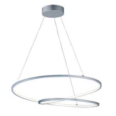 Huxe Alberta LED Pendant Light - Color: Silver - Size: Large