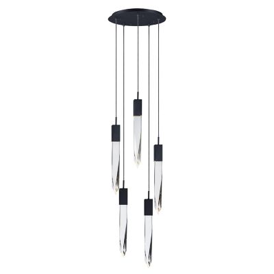 Huxe Colombo LED Multi-Light Pendant Light - Color: Clear - Size: 5 light