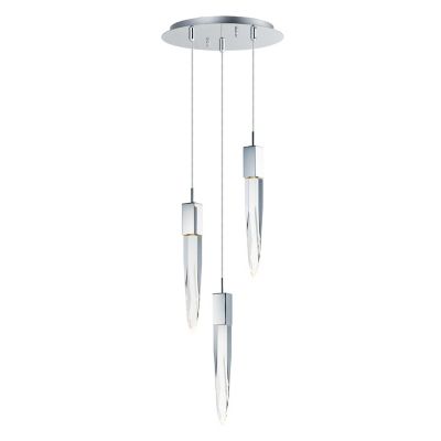 Huxe Colombo LED Multi-Light Pendant Light - Color: Clear - Size: 3 light