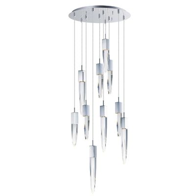 Huxe Colombo LED Multi-Light Pendant Light - Color: Clear - Size: 10 light