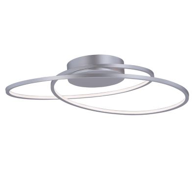 Huxe Alberta LED Flushmount Light - Color: Silver - Size: Large