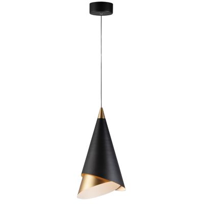 Huxe Battista LED Pendant Light - Color: Gold - Size: Medium