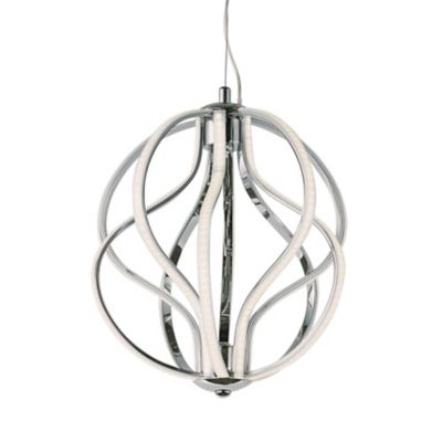 Huxe Ciao LED Pendant Light - Color: White - Size: 12