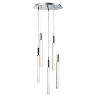 Huxe Alora LED Multi Light Pendant - Color: Clear - Size: 5 light