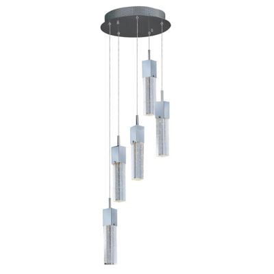 Huxe Carlita Multi Light LED Pendant - Color: Clear - Size: 5 light