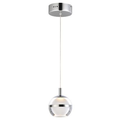 Huxe Sylvana LED Mini Pendant Light - Color: Silver - Size: 1 light