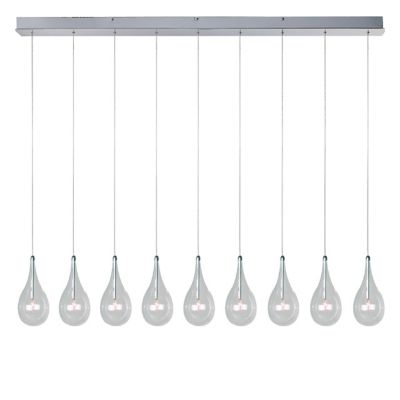 Huxe Lauretta Linear Chandelier - Color: Clear - Size: 9 light