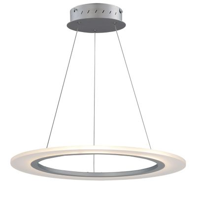 Huxe Renata LED Foyer Pendant Light - Color: White - Size: 24