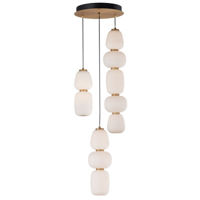 Huxe Ezio LED Multi-Light Pendant Light - Color: Black - Size: 10 light