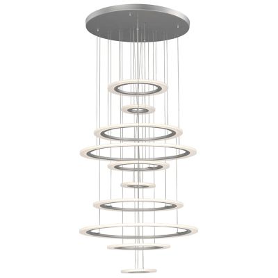 Huxe Renata LED Multi Light Pendant - Color: White - Size: 10 light